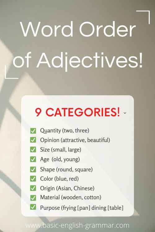 What is the Word Order of Cumulative Adjectives?
